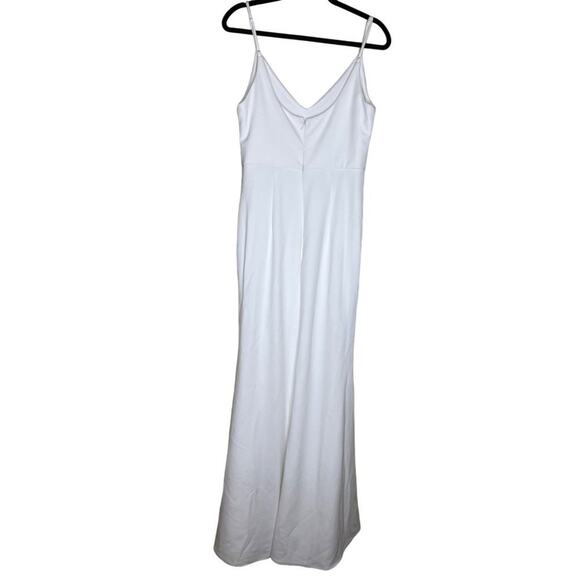Lulus Infinite Glory Maxi Dress Gown Women Medium White Wedding Rehearsal Dinner - Picture 3 of 11